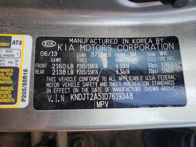 Photo 9 VIN: KNDJT2A51D7619348 - KIA SOUL 