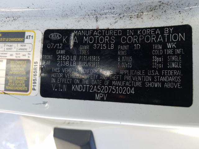 Photo 9 VIN: KNDJT2A52D7510204 - KIA SOUL 