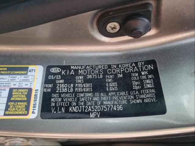 Photo 9 VIN: KNDJT2A52D7577496 - KIA SOUL 