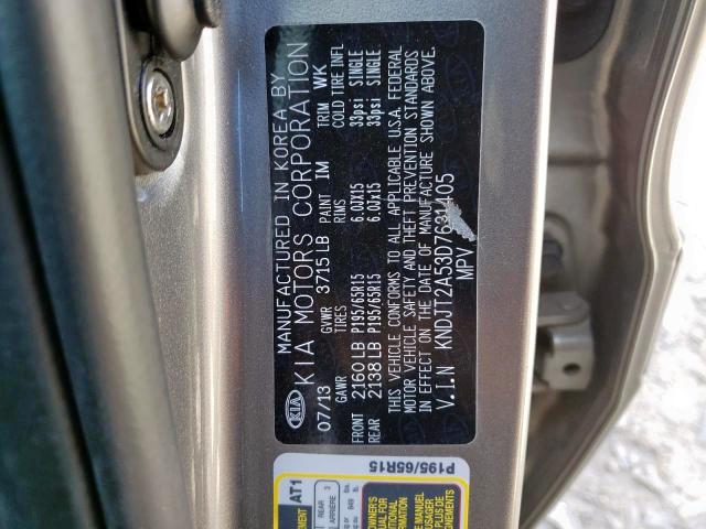 Photo 9 VIN: KNDJT2A53D7631405 - KIA SOUL 