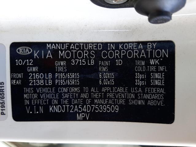 Photo 9 VIN: KNDJT2A54D7539509 - KIA SOUL 