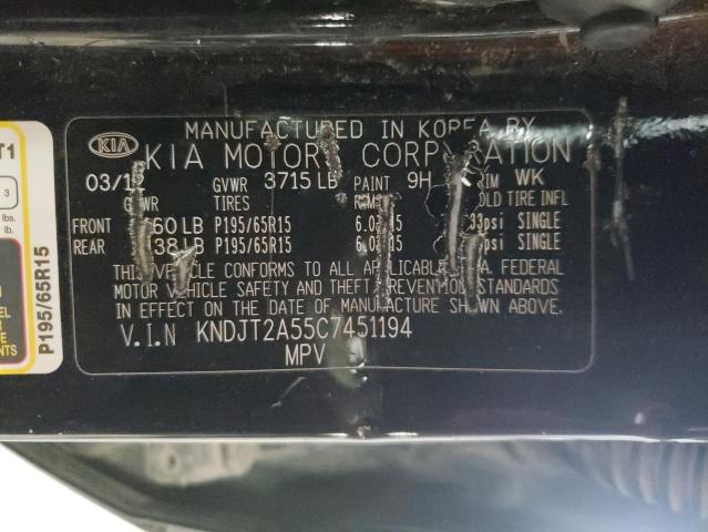 Photo 11 VIN: KNDJT2A55C7451194 - KIA SOUL 