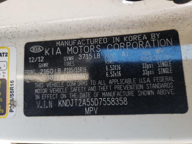 Photo 9 VIN: KNDJT2A55D7558358 - KIA SOUL 