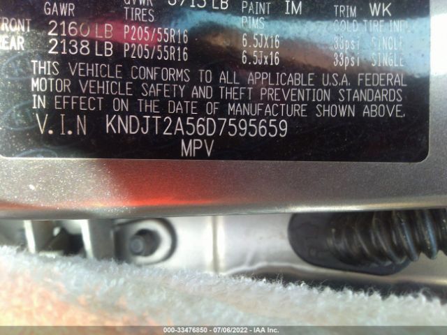 Photo 8 VIN: KNDJT2A56D7595659 - KIA SOUL 