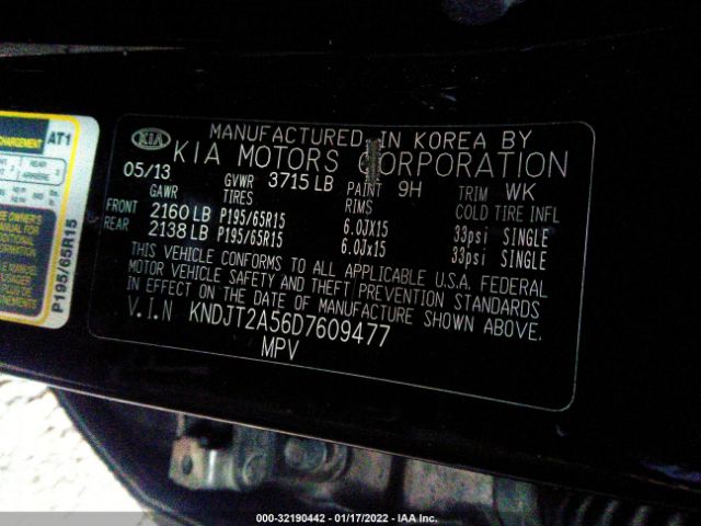 Photo 8 VIN: KNDJT2A56D7609477 - KIA SOUL 