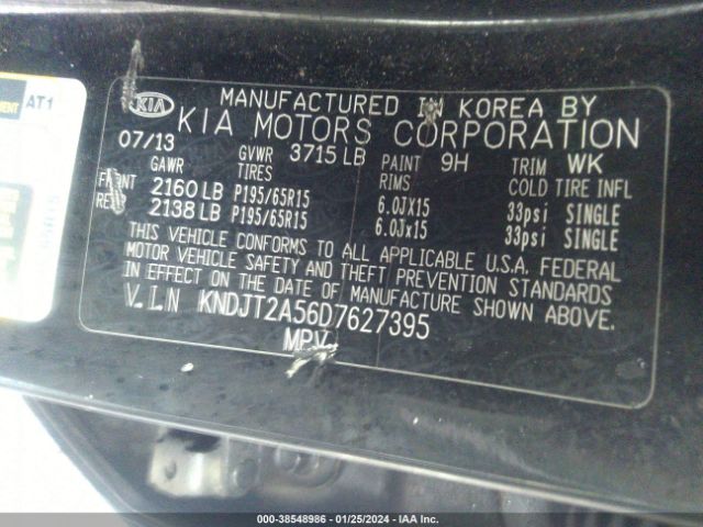 Photo 8 VIN: KNDJT2A56D7627395 - KIA SOUL 