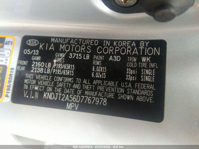 Photo 8 VIN: KNDJT2A56D7767978 - KIA SOUL 