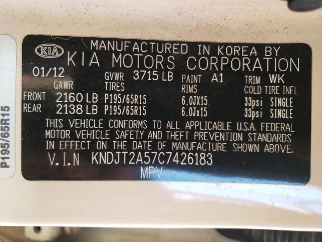 Photo 12 VIN: KNDJT2A57C7426183 - KIA SOUL 