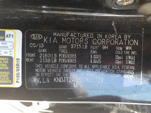 Photo 9 VIN: KNDJT2A58D7607729 - KIA SOUL 