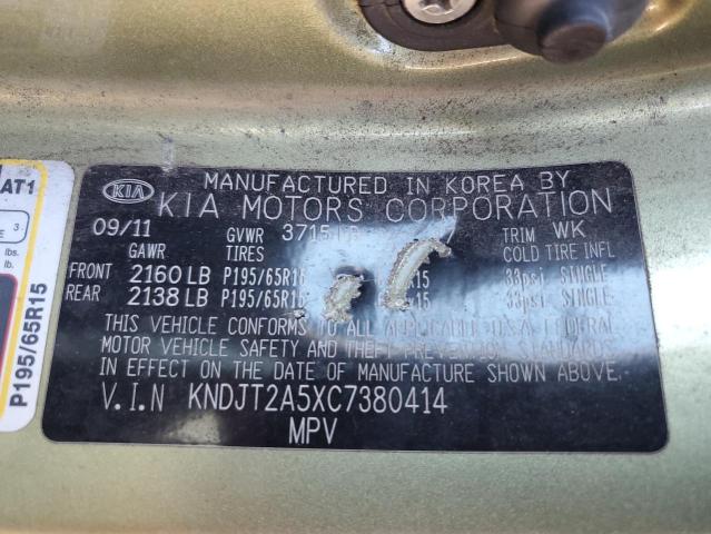 Photo 11 VIN: KNDJT2A5XC7380414 - KIA SOUL 