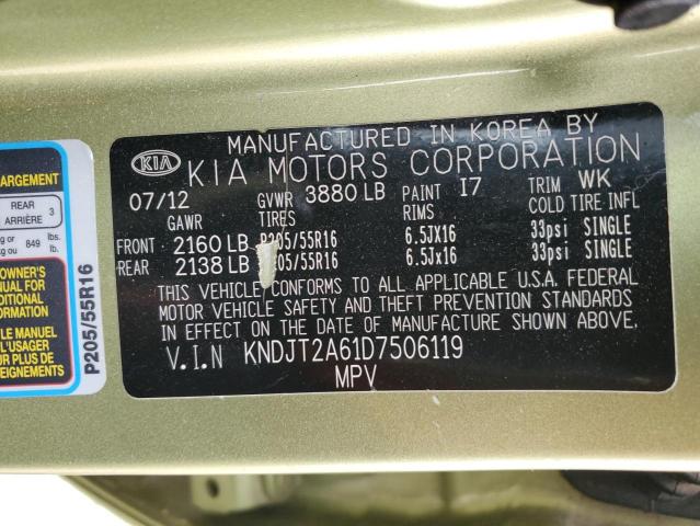 Photo 11 VIN: KNDJT2A61D7506119 - KIA SOUL + 