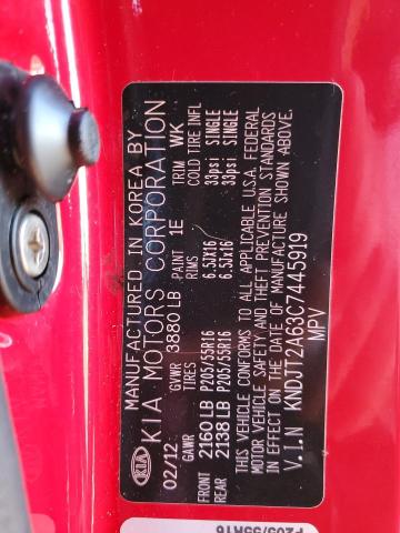 Photo 12 VIN: KNDJT2A63C7445919 - KIA SOUL 