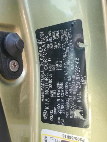 Photo 11 VIN: KNDJT2A63D7595918 - KIA SOUL 