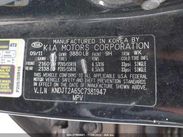 Photo 8 VIN: KNDJT2A65C7381947 - KIA SOUL 