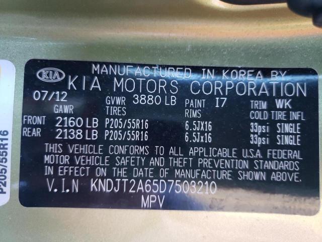 Photo 9 VIN: KNDJT2A65D7503210 - KIA SOUL + 