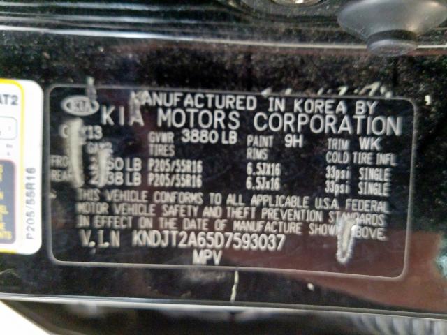 Photo 9 VIN: KNDJT2A65D7593037 - KIA SOUL + 