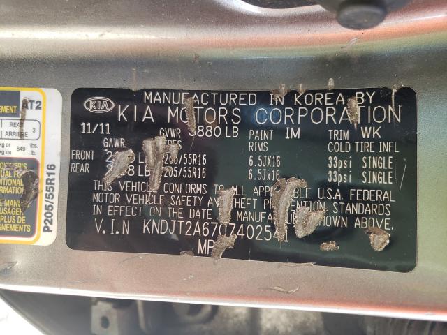 Photo 9 VIN: KNDJT2A67C7402541 - KIA SOUL + 