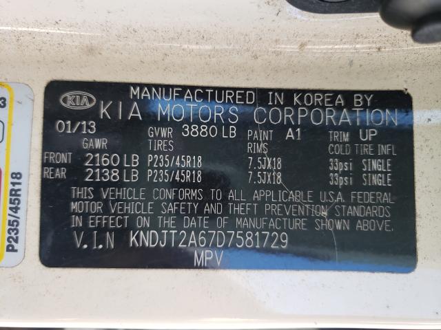 Photo 9 VIN: KNDJT2A67D7581729 - KIA SOUL + 