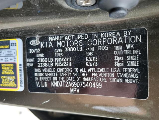 Photo 11 VIN: KNDJT2A69D7540499 - KIA SOUL 