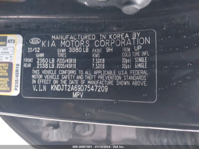 Photo 8 VIN: KNDJT2A69D7547209 - KIA SOUL 