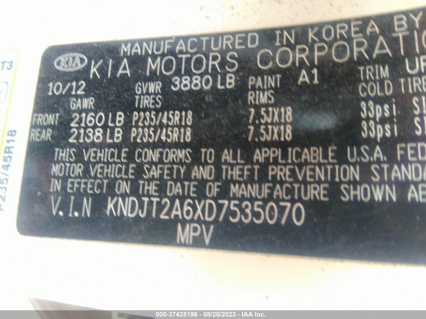 Photo 8 VIN: KNDJT2A6XD7535070 - KIA SOUL 