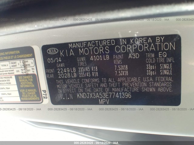 Photo 8 VIN: KNDJX3A53E7741396 - KIA SOUL 