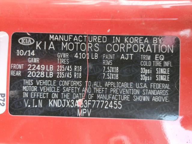 Photo 11 VIN: KNDJX3A53F7772455 - KIA SOUL 