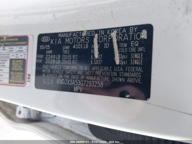 Photo 8 VIN: KNDJX3A53G7293258 - KIA SOUL 