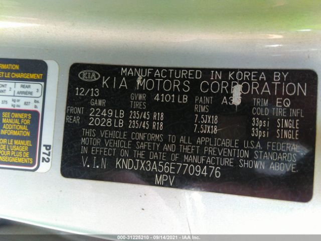 Photo 8 VIN: KNDJX3A56E7709476 - KIA SOUL 