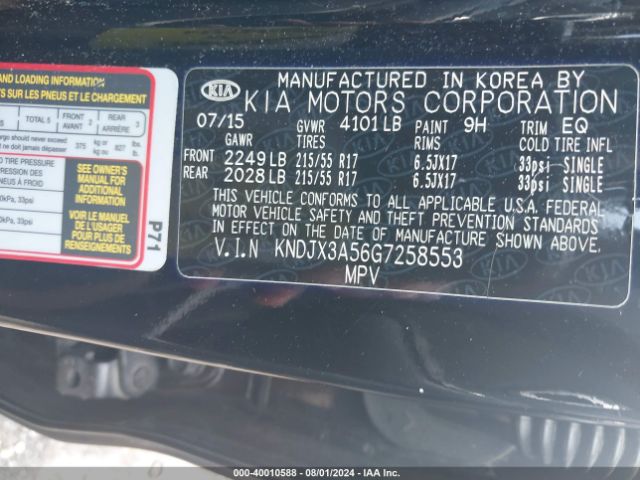 Photo 8 VIN: KNDJX3A56G7258553 - KIA SOUL 