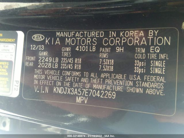 Photo 8 VIN: KNDJX3A57E7042269 - KIA SOUL 