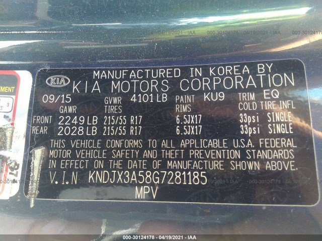 Photo 8 VIN: KNDJX3A58G7281185 - KIA SOUL 