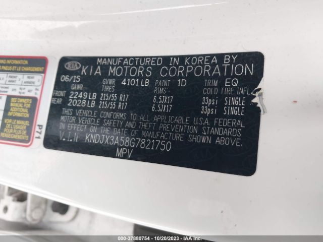 Photo 8 VIN: KNDJX3A58G7821750 - KIA SOUL 