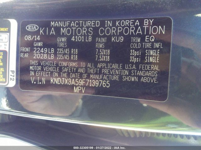 Photo 8 VIN: KNDJX3A59F7139765 - KIA SOUL 