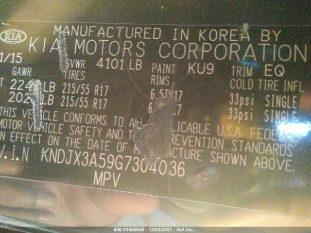 Photo 8 VIN: KNDJX3A59G7304036 - KIA SOUL 