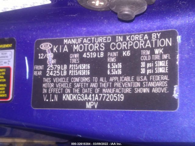 Photo 8 VIN: KNDKG3A41A7720519 - KIA SPORTAGE 