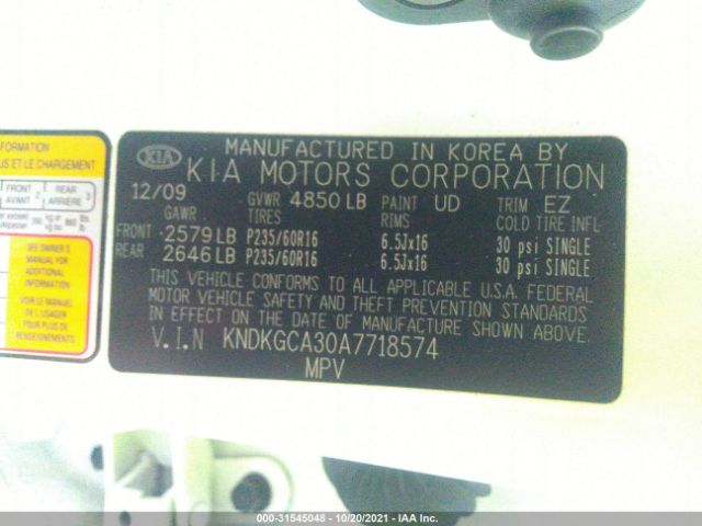 Photo 8 VIN: KNDKGCA30A7718574 - KIA SPORTAGE 