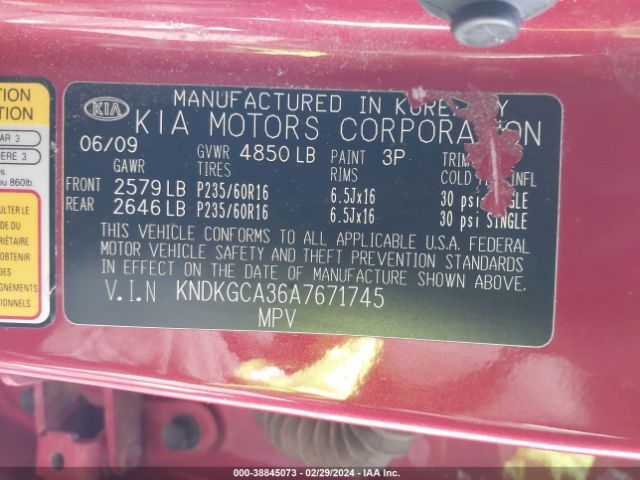 Photo 8 VIN: KNDKGCA36A7671745 - KIA SPORTAGE 