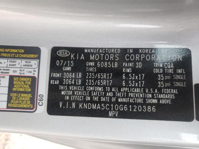 Photo 9 VIN: KNDMA5C10G6120386 - KIA SEDONA L 