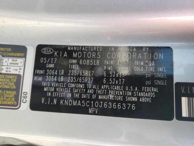 Photo 9 VIN: KNDMA5C10J6366376 - KIA SEDONA L 