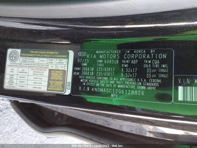 Photo 8 VIN: KNDMA5C12G6128926 - KIA SEDONA 