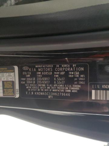 Photo 12 VIN: KNDMA5C13H6279646 - KIA SEDONA 