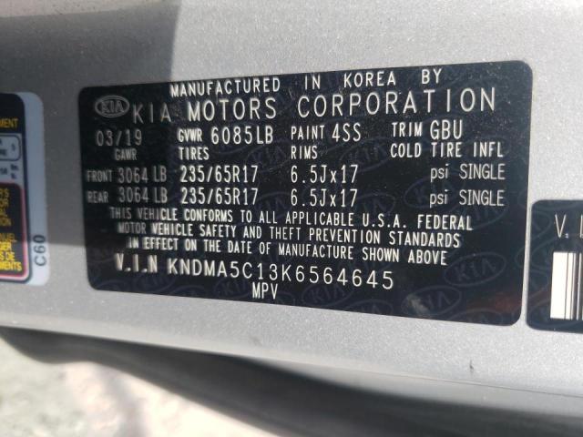 Photo 9 VIN: KNDMA5C13K6564645 - KIA SEDONA L 