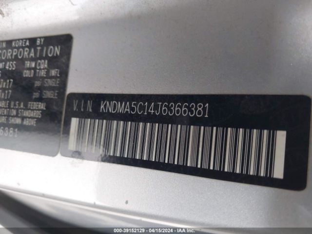 Photo 8 VIN: KNDMA5C14J6366381 - KIA SEDONA 