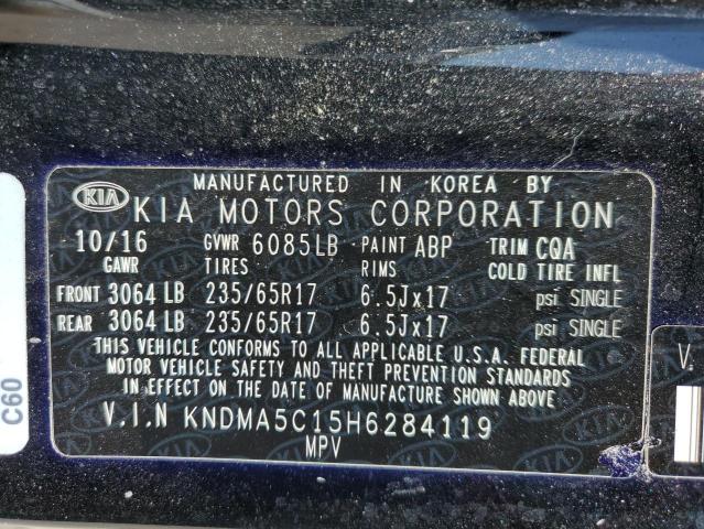 Photo 12 VIN: KNDMA5C15H6284119 - KIA SEDONA L 