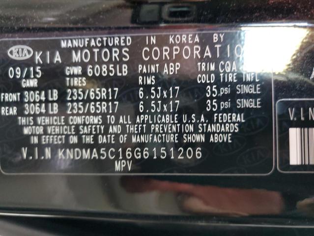 Photo 12 VIN: KNDMA5C16G6151206 - KIA SEDONA L 