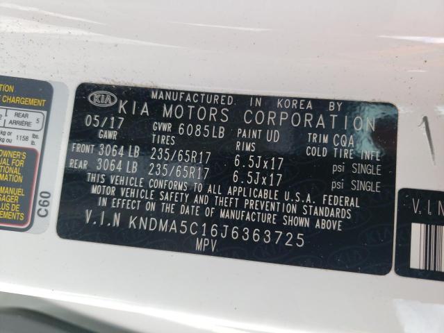 Photo 9 VIN: KNDMA5C16J6363725 - KIA SEDONA L 