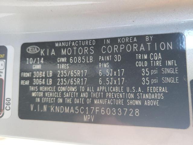 Photo 12 VIN: KNDMA5C17F6033728 - KIA SEDONA L 