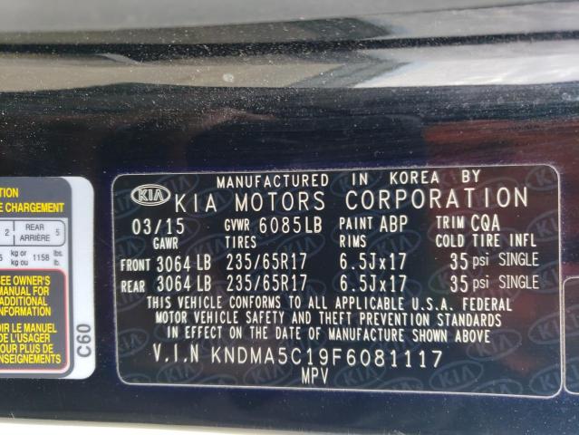 Photo 11 VIN: KNDMA5C19F6081117 - KIA SEDONA 