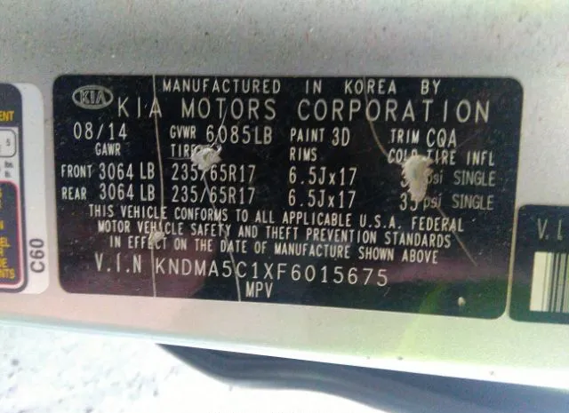 Photo 8 VIN: KNDMA5C1XF6015675 - KIA SEDONA 